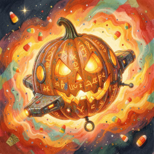 Jack-o'-Lantern Spaceship in Candy Corn Nebula.jpg