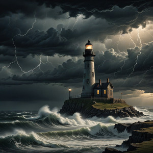Weathered Lighthouse Against Apocalyptic Storm - DXL.jpg