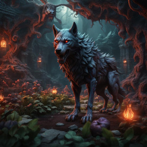 Demonic wolf in the Garden of Hell.jpg