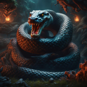 Demonic anaconda in the Garden of Hell.jpg