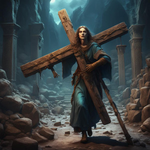 Beautiful woman carrying her cross to Golgotha.jpg