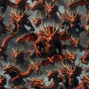 A great red dragon, with seven heads and ten horns, and seven diadems upon his heads.jpg