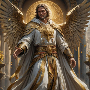 Angel robed in pure bright linen with golden sashe across his chest.jpg