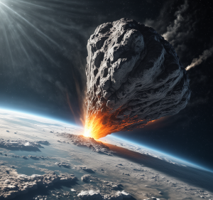 Giant asteroid impact - `.png