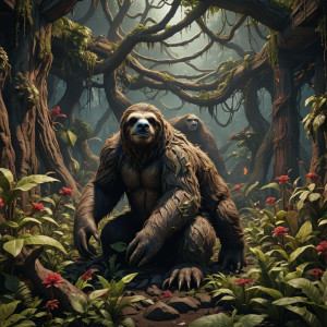 Giant demonic sloth in the Garden of Hell.jpg