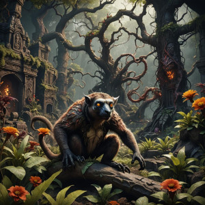 Giant demonic lemur in the Garden of Hell.jpg