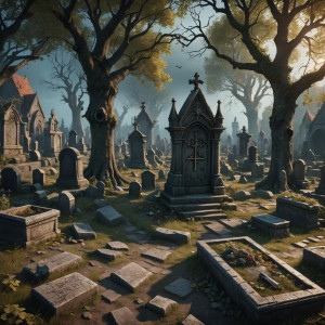 Haunted grave in the abandoned medieval cemetery.jpg