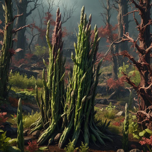 Giant demonic asparagus in the Garden of Hell.jpg