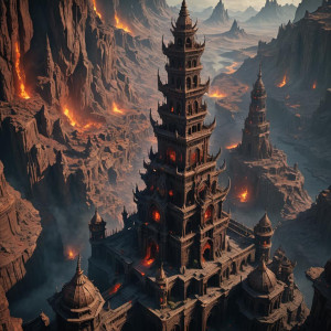 Giant demonic minaret in the depths of Hell.jpg