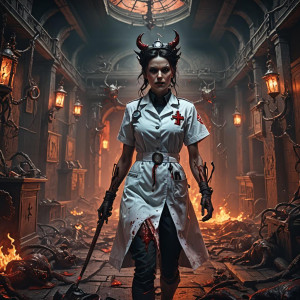 Demonic nurse in Devil's hospital in the depths of Hell.jpg