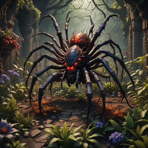 Giant demonic arachnid in the Garden of Hell.jpg