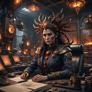 Chief female engineer of Hell in her office.jpg