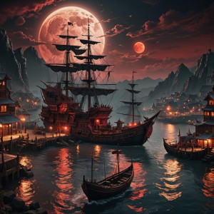 Demonic harbour under full blood-red Moon.jpg