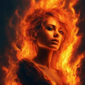 Красивая женщина в пламени.webp