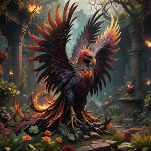 Demonic Phoenix bird in the Garden of Hell.jpg